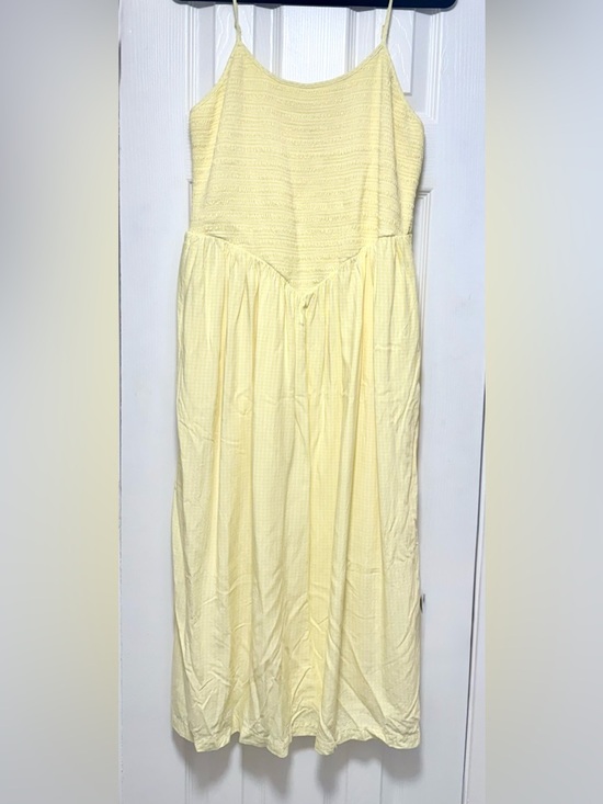a new day Dresses & Skirts - a new day Yellow Smocked Tank Midi Dress